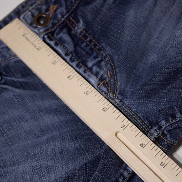 Silver Low Rise Bootcut Jeans Raw Hem Dark Wash Women Size 28 (J4) - Picture 11 of 11